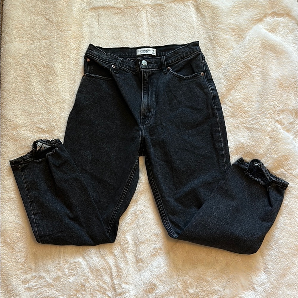 Abercrombie & Fitch The Ankle Straight Ultra high rise black Jean. 28/6 - Picture 4 of 6